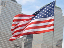 Photo of American Flag in front of the WFC